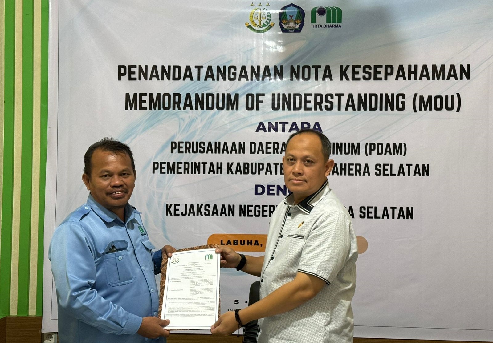 PDAM Dan Kejari Halmahera Selatan Teken MoU