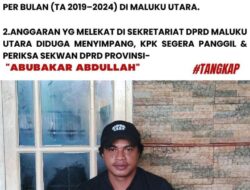 Desakan Publik Menguat, SKAK-MALUT-JKT Dorong KPK Usut Dugaan Korupsi di Sekretariat DPRD Maluku Utara