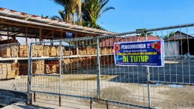 Pangkalan Kayu UD Maju di Halmahera Selatan