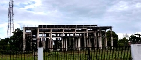 Foto fisik pembangunan proyek Islamic Center di Halmahera Tengah.