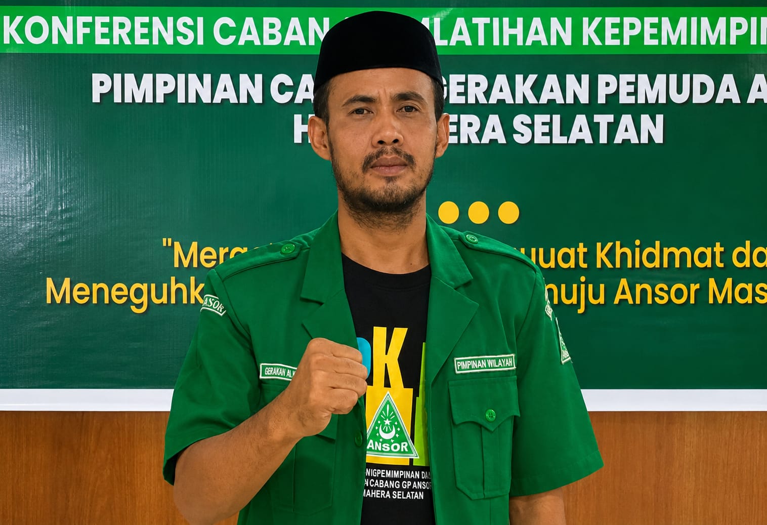 Muhlis Usman, Ketua Pimpinan Cabang (GP) Ansor Halsel.