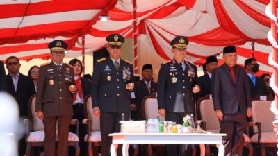 Foto: Kapolda Maluku Utara Irjen Pol. Arif Budiman menghadiri Upacara Detik-Detik Proklamasi HUT ke-81 RI di Pelataran Kantor Gubernur Maluku Utara, Sofifi, Senin (17/8/2026).