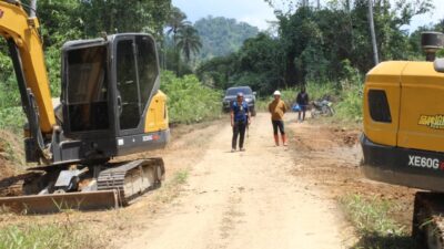 perbaikan infrastruktur dasar di KM 04, Desa Yaba, Kecamatan Bacan Barat Utara, Halmahera Selatan.